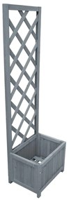 vidaXL Jardinieră cu spalier, 40 x 30 x 135 cm, lemn masiv de brad