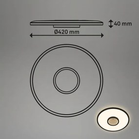 Briloner 3847015 - Plafonieră LED TORO LED/18W/230V Ø 42 cm negru