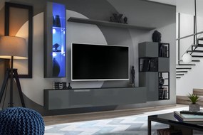Mobilier living Shelly 27 GZ SW M2 (grafit mat + grafit lucios + negru mat). 1024206