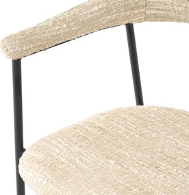 Set de 2 scaune design LUX Julio, Boucle sonata cream