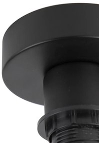 Plafoniera moderna neagra cu auriu 47 cm cu abajur dublu - Combi