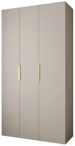 Dulap de haine 130 cm Carmela 50-4 (Cașmir + Auriu). 1126824