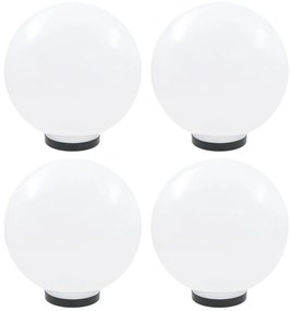 Lampi glob cu LED, 4 buc., 30 cm, PMMA, sferic 4, 30 cm, 1