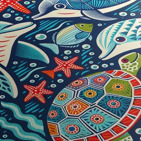 Tablou – Animale acvatice desenate (150x105 cm)