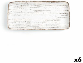 Platou pentru servire ariane tornado ceramică bicolor (36 x 16,5 cm) (6 unități)