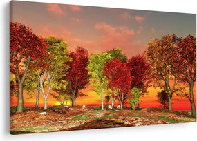 Tablou - Copaci colorate (90x60 cm)