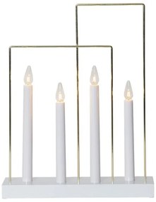 Sfeșnic de Crăciun GLOSSY FRAME 4xE10/3W/230V alb Eglo 410985