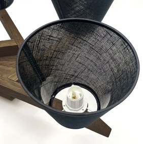 Lustră LED aplicată Brilagi ANTHONY 5xE14/40W/230V stejar nuc/negru