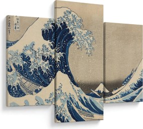 Tablou - Katsushika Hokusai, Under the Wave off Kanagawa, reproducere (90x60 cm)