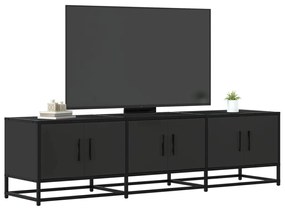 vidaXL Dulap TV, negru, 150x35x41 cm, lemn prelucrat și metal