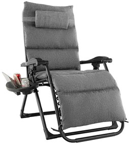 Scaun gravitatie zero capitonat-gri