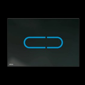 Comanda electronica de culoare, cu iluminare din spate, pentru module de instalare Slim, sticla negru NIGHT LIGHT-1-SLIM