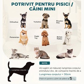 PawHut Canapea pentru Câini și Pisici, Detașabilă, din Pluș, Gri | Aosom Romania