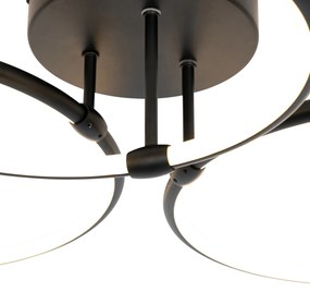 Plafoniera neagră cu LED în 3 trepte reglabilă 3 lumini - Joaniqa