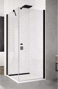 Usa de nisa pivotanta negru mat Sanswiss Solino SOL1 90x200 cm