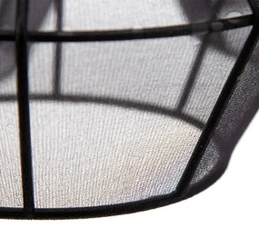 Lustră neagră cu abajur textil ø 40 cm – Ixia