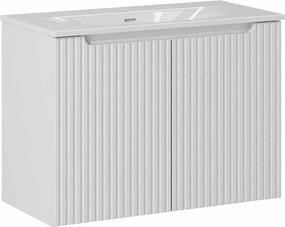 Set dulap baza suspendat 80 cm cu lavoar Comad Nova alb