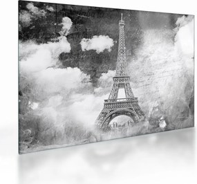 Tablou pe sticlă - Carte poștală de epocă a orașului N⁰3 (70x50 cm)