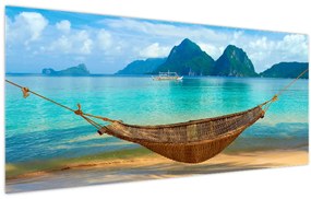 Tablou - Hamac pe plajă (120x50 cm)