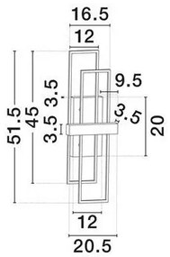 Aplica de perete LED design modern Alis