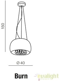 Lustra moderna suspendata design elegant 40cm Burn