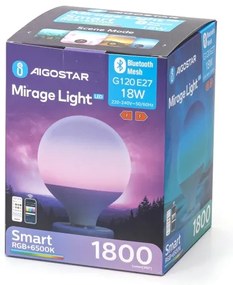 Bec LED RGBW dimabil Aigostar MESH G120 E27/18W/230V 6500K + telecomandă