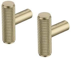 Cârlige alămii 2 buc. de montat pe perete din metal Rof – Blomus