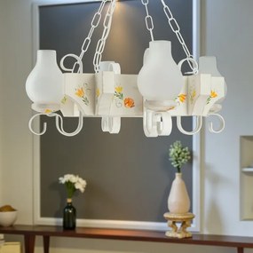 Brilagi - Candelabru cu lanț QUEEN 4xE14/40W/230V fag/crem