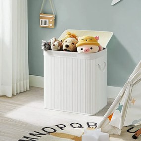 Coș de rufe din plastic, alb