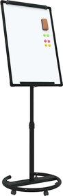 vidaXL Tablă albă magnetică Manual Negru și Alb 62 x 62,5 x 197 cm EPS