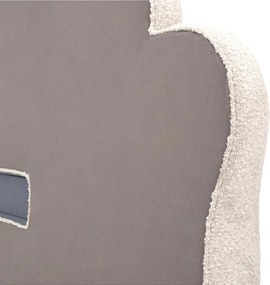 Tablie pat design LUX, tapitata cu tesatura boucle crem Trapezium