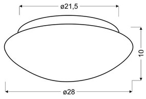 Plafonieră albă cu abajur din sticlă ø 28 cm Nina – Candellux Lighting