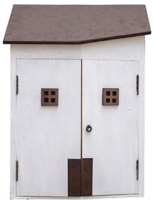 Dulăpior de perete din lemn de Paulownia și metal, „Fisherman House”