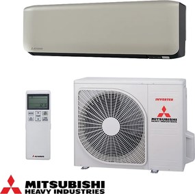 Aparat de aer conditionat cu invertor Mitsubishi Heavy Industries SRK50ZS-WFT + SRC50ZS-W, 18 000 BTU, 36 m², Wi-Fi, R-32, Bej/Negru