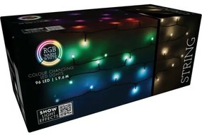 Lanț LED de Crăciun RGB cu telecomandă 96 LED-uri,colorate, 9,6 m