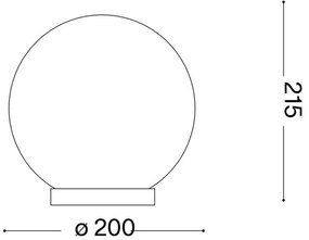 Lampă de masă Ideal Lux CARTA 1xE27/25W/230V d. 20 cm alb