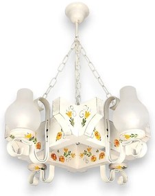 Candelabru fabricat manual din lemn pictat Queen 4L