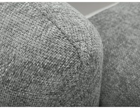 Colțar gri extensibil/cu spațiu de depozitare cu tapițerie din chenille (cu colț pe partea dreaptă/cu șezlong) Mele – Makamii