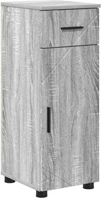 vidaXL Dulap de Baie Gri Sonoma 30 x 35 x 80 cm Lemn compozit & Metal