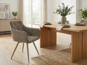 Scaun rotativ de dining MORIX, bej inchis/casmir
