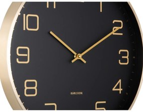 Karlsson 5973BK ceas de perete design negru, diametru 40 cm