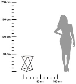 Suport pentru flori 40x24 cm, negru