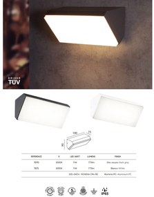 Aplica LED iluminat exterior modern IP65 SOLDEN alba