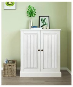 Dulap alb din lemn de pin 100x34 cm Mille – Støraa