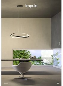 Lustră LED dimabilă suspendată pe cablu IMPULS LED/38W/230V, neagră