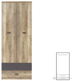 Dulap de haine Malcolm SZF2D2S. Promo -23%. 798396