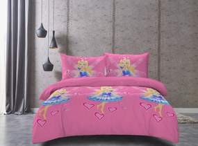 Lenjerie de pat pentru copii din microfibra roz, FAIRY