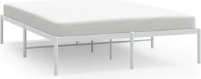 vidaXL Cadru pat metalic, alb, 160x200 cm