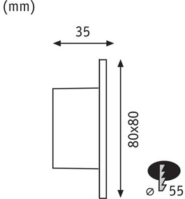 Paulmann 79999 - LED 1W lumină scări TSARO 230V Follow/alb