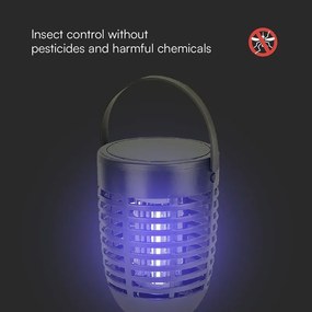 Aparat aniti-insecte cu incarcare solara 3in1 1.3w